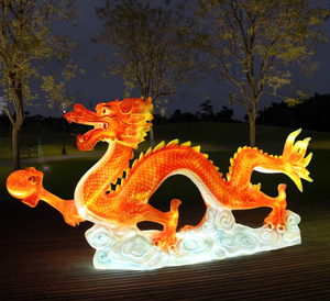 Ip65 Waterproof Dragon Motif Led Decorative <b>Lights</b> 3d Outdoor Christmas Festival Halloween Park Landscape Street Fair Night - Product Image 1