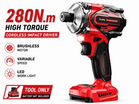Llave de Impacto Inalámbrica de Alto Torque de 280N.m Diseñada para Reparación Automotriz Profesional y Aplicaciones de Trabajo Pesado