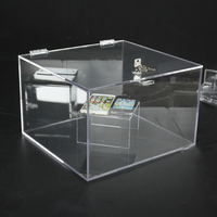 Bestseller Clear Acryl Scharnier Box mit Schloss und Deckel Best Display Rack für die Lagerung