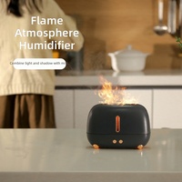 Diffuseur d'huiles essentielles électronique à effet flamme, brume dégradée, diffuseur d'arômes ultrasonique, éclairage coloré, mini humidificateur USB