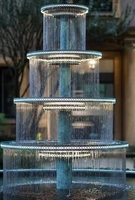 Fuente Moderna de Acero Inoxidable Tipo Filamento Yanyi, Garantía de 2 Años, Fácil Instalación, 220V, Solución Completa para Paisajismo