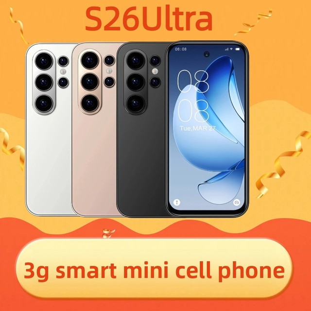 New S26Ultra 3G Touchscreen Smartphone 200MP Rear Camera Dual SIM Supports Face Recognition Cross-Border Foreign Trade 3.0-3.9"