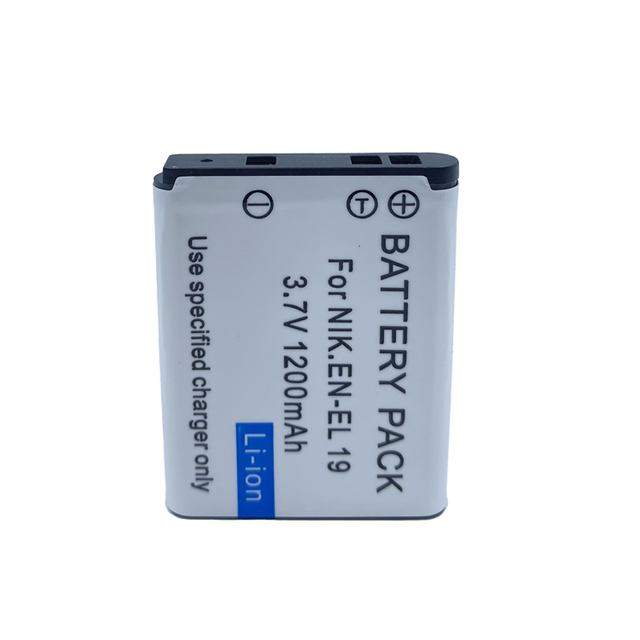EN-EL19 ENEL19 EL19 1200mAh Battery for Nikon Coolpix S2600 S2700 S3100 S3500 S4100 S4150 S4400 S5200 S6400 S6500 S6600 Camera