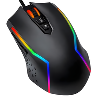 Souris de jeu optique programmable à 7 touches, sans fil et filaire, de haute qualité, OEM, éclairage, vente en gros, chroma RGB, 7200 DPI