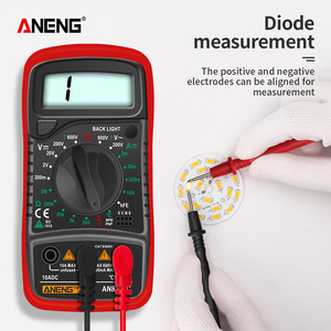 Multímetro Digital <span class=keywords><strong>ANENG</strong></span> AN8205C, <span class=keywords><strong>Amperímetro</strong></span> AC/DC, Voltímetro, Ohmímetro, Termopar, Pantalla LCD Retroiluminada, Portátil, 4 Dígitos, 10A, 600V, Bajo Consumo - Product Image 5