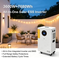 Système de stockage d'énergie mobile tout-en-un pour la maison, 3600W, 7680Wh, 300Ah, batterie au lithium LiFePO4, générateur solaire, centrale électrique, UE