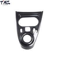 Autocollant de mise à niveau intérieur pour levier de vitesses en plastique fibre de carbone noir, kit 1 pièce, compatible avec les modèles LHD et RHD pour Mercedes Smart 2015-2018