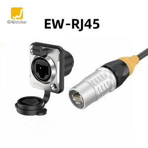 E-weichat Ngoài Trời IP67 Không Thấm Nước <span class=keywords><strong>RJ45</strong></span> Cắm Ổ Cắm Mặt Bích Núi Nam Kết Nối Tín Hiệu <span class=keywords><strong>RJ45</strong></span> Kết Nối - Product Image 3