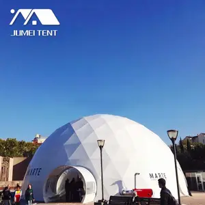 中东大直径20m白色聚氯乙烯材料测地线圆顶帐篷待售