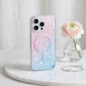 Coque de téléphone personnalisée IMD avec décoration en relief, effet tourbillon scintillant, protection antichoc pour <span class=keywords><strong>iPhone</strong></span> 15 16 17 <span class=keywords><strong>Pro</strong></span> - Product Image 1