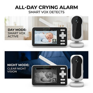 KT4312H Baby Monitor No WiFi 4" <b>IPS</b> Screen 100% Private FHSS Connection 720P HD Video Baby <b>Camera</b> with Night Vision - Product Image 4