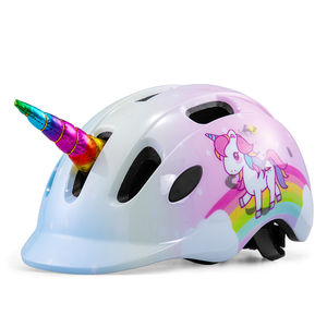 <span class=keywords><strong>Casque</strong></span> de sécurité réglable pour enfants EN1078 avec motif <span class=keywords><strong>licorne</strong></span> arc-en-ciel mignon JC022-285 pour le skateboard et la trottinette - Product Image 1