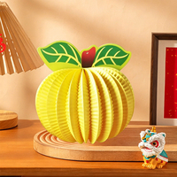 Lanterne en papier nid d'abeille personnalisée, design artistique et frais, en forme de citrouille, pour décoration de fruits