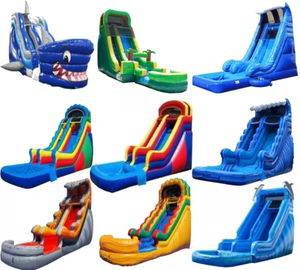 Customizable Outdoor Adult Commercial <strong>Giant</strong> Inflatable Water Slide Cheap Backyard Inflatable Slide with Swimming Pool - Product Image 5