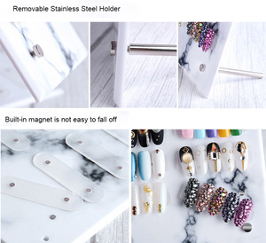 Rak Desain Salon Kuku Profesional, Papan Tampilan Magnetik Kuku Grafik Warna Cat Gel 4 Desain - Product Image 3