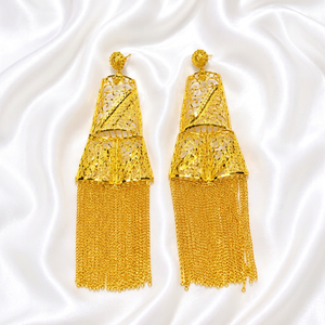 AWAIS HOUSE Women's Engagement Party Wedding Jewellery anniversary jewellery partywear jewellery <b>earring</b> 6gram gold plated - Product Image 1