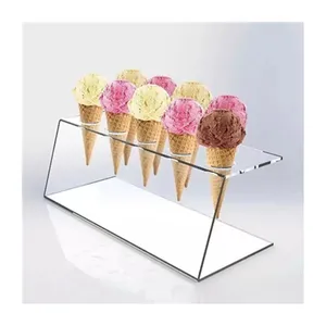 Présentoir acrylique personnalisé pour cône de crème glacée