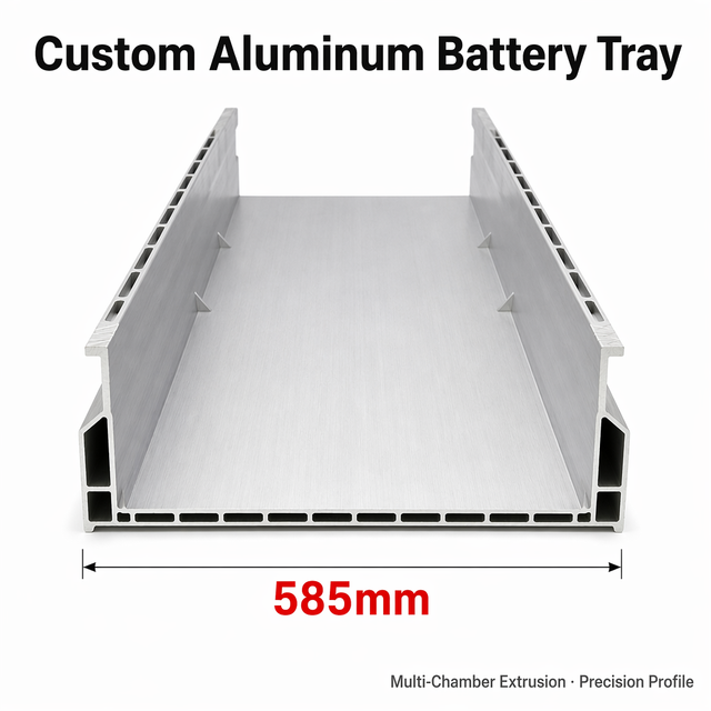 Custom 6000 Series Extruded Aluminum Battery Tray High Precision Machined Alloy Housing Frame for EV Energy Storage Battery Pack