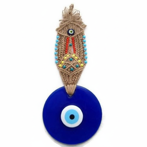 Macramé Ornement Verre Evil Eyes 21X50 cm Accessoire de décoration intérieure - Product Image 2