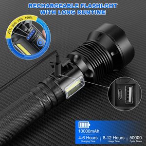 Trung quốc sản xuất Tactical <span class=keywords><strong>Torch</strong></span> 100 lumens không thấm nước <span class=keywords><strong>LED</strong></span> Cắm trại ánh sáng đèn flash cảm ứng & có thể sạc lại xách tay - Product Image 3