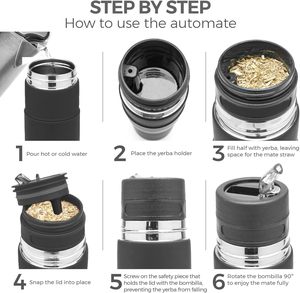 New 304 thép không gỉ Tự động nhiệt Mate cup bombilla tất cả trong một 500/700ml Bình chân không Argentina phong cách không cần phải nạp tiền - Product Image 4