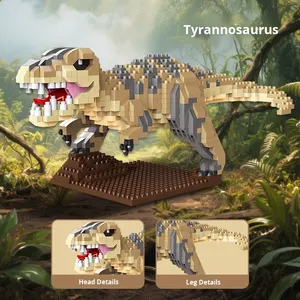 New Micro hạt xây dựng khối Bộ khủng long loạt Tyrannosaurus pterosaur Đồ chơi giáo dục thả vận chuyển bán buôn - Product Image 4