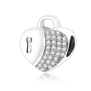 Idee regalo per la festa della mamma gioielli di moda ciondoli fatti a mano 925 Sterling Silver Heart Star Moon Flower Bead Charm