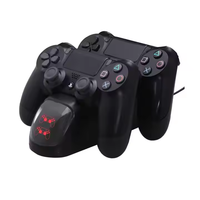 Station de charge double USB TP4-889 pour manettes sans fil PS4 avec support et alimentation, et lumière LED