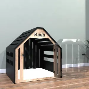 モダンな犬の木枠木製の犬の家ペット家具モダンなかわいいペットの犬小屋