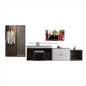 Budget Friendly 3 Star Hotel Bedroom Furniture <b>Low</b> Cost Durable Solid Wood <b>Frame</b> Hotel <b>Bed</b> With Nightstands & Headboard for Sale - Product Image 6