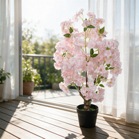 Arbre artificiel de cerisier blanc et rose, arbustes en plastique, toucher réaliste et naturel, plante en pot, décoration pour hôtel et mariage