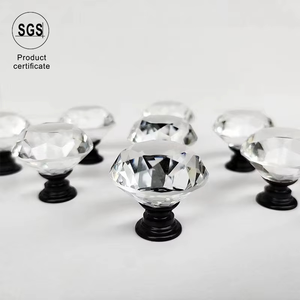 Buena Venta de plástico diamante tocador cajón muebles manijas perillas armario manija para armario de cocina - Product Image 5