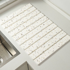 Tapis de bain en pierre absorbant à séchage rapide pliable antidérapant grand tapis de sol en pierre pour salle de bain tapis de cuisine pour sécher la vaisselle - Product Image 5