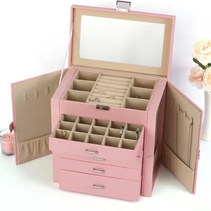 <span class=keywords><strong>Portagioie</strong></span> personalizzato di grande capacità, <span class=keywords><strong>portagioie</strong></span> da viaggio portatile, regalo <span class=keywords><strong>per</strong></span> ragazze, scatola portaoggetti <span class=keywords><strong>per</strong></span> gioielli, porta orecchini, collane e anelli, scatola multistrato - Product Image 3