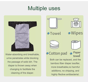 Lingettes corporelles douces biodégradables 100% bambou multi-usages Lingettes corporelles jetables personnalisées Lingettes non tissées respectueuses de la peau Doublure de couches - Product Image 6