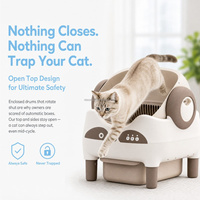 Bac à litière pour chat électrique, robot toilette avec capteur intelligent et nettoyage automatique