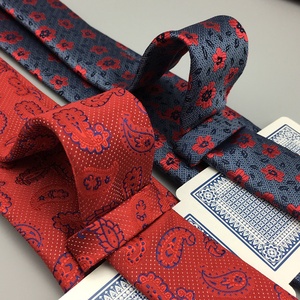 Cravates pour hommes en polyester tissé personnalisées, motifs géométriques, floraux et cachemire, assortiment pour le Nouvel An et les fêtes, vente en gros de Chine - Product Image 5
