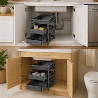 Organisateur de rangement coulissant robuste pour épices, tiroir de rangement sous armoire, pour cuisine et garde-manger, vente en gros, fabrication sur mesure OEM