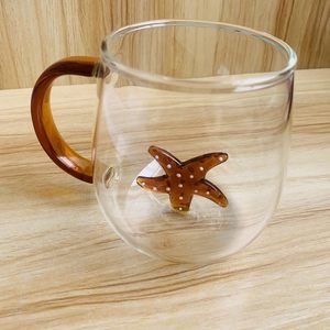 Vaso de Vidrio al por Mayor para Cerveza, Jugo, Refresco, Café, con Decoración de Personajes de Dibujos Animados en 3D, Animales y Plantas en el Interior - Product Image 3