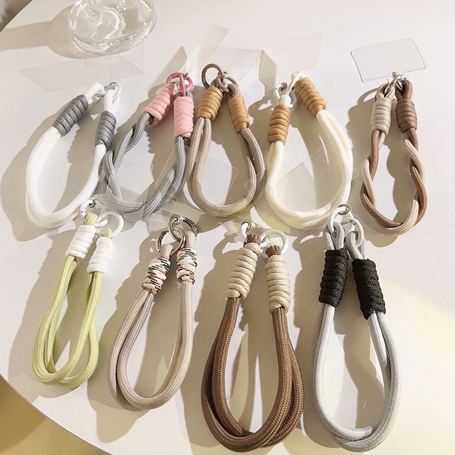 Mobile Phone Accessories Cell Phone Fashion Chain Charm Bracelet Hand Wrist Straps Lanyards with Patch