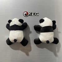 Ours Panda fait à la main dessin animé Super doux tissu couture peluche Animal mignon créatif réfrigérateur aimant autocollant nouveauté cadeaux