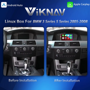Para BMW 3 Series <span class=keywords><strong>5</strong></span> Series 2005-2008 caja de interfaz de decodificador inalámbrico Apple Carplay Android Auto Multimedia estéreo pantalla OEM - Product Image 4