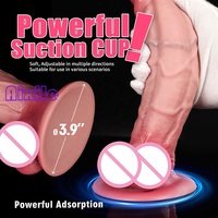 Dildos en silicone réalistes, épais et volumineux avec ventouse pour stimulation du point G, anal, clitoridienne, plug anal, jouets sexuels pour couples, femmes et hommes