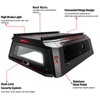 Capot rigide de camping pour Ford Maverick 2021-2022 avec spoiler aérodynamique, fenêtre coulissante verrouillable, sans perçage, pour benne de pick-up