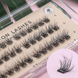 Faux <span class=keywords><strong>Cils</strong></span> Fluffy en Grappe Auto-adhésifs Prêts à Poser, Extensions Pré-collées, Étiquette Privée, Réutilisables, Sans Colle Nécessaire - Product Image 2