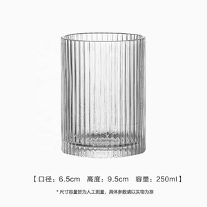 <span class=keywords><strong>Set</strong></span> di Bicchieri in Vetro a Righe, Tazza <span class=keywords><strong>da</strong></span> Caffè Semplice, Bicchiere Trasparente per <span class=keywords><strong>Colazione</strong></span>, Bicchieri per Succo di Frutta alla Moda - Product Image 4