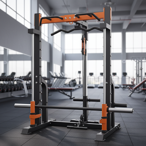 Pack d'entraînement résidentiel <span class=keywords><strong>avec</strong></span> banc <span class=keywords><strong>de</strong></span> squat, rack, barre <span class=keywords><strong>de</strong></span> musculation, machine Smith, appareil abdominal et <span class=keywords><strong>de</strong></span> musculation pectorale pour la maison et le studio - Product Image 1
