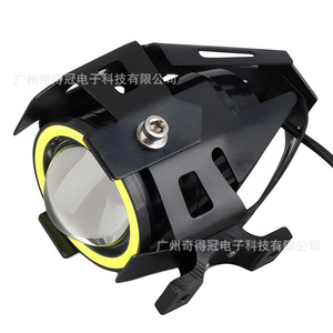 U7 <b>Mini</b> Motorcycle Spotlight <b>Led</b> 12V Off-Road Lighting With Angel Eye White Red Blue Green <b>Light</b> - Product Image 1