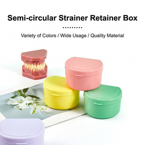 Boîte de bain pour prothèses dentaires avec panier égouttoir pour le trempage <span class=keywords><strong>et</strong></span> le nettoyage des prothèses complètes des personnes âgées, étui de rangement - Product Image 2