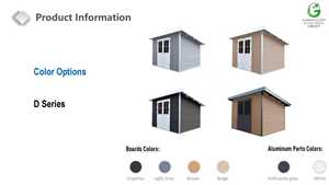 Abri de jardin EASYGREEN série D en WPC, multi-matériaux et stockage extérieur pour villa, appartement, école et cuisine - Conception préfabriquée - Product Image 5